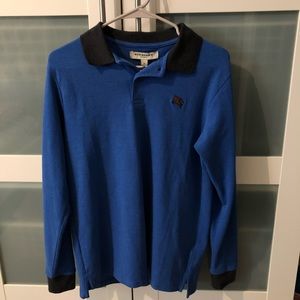 Men’s Burberry Two Toned Long Sleeve Polo Shirt